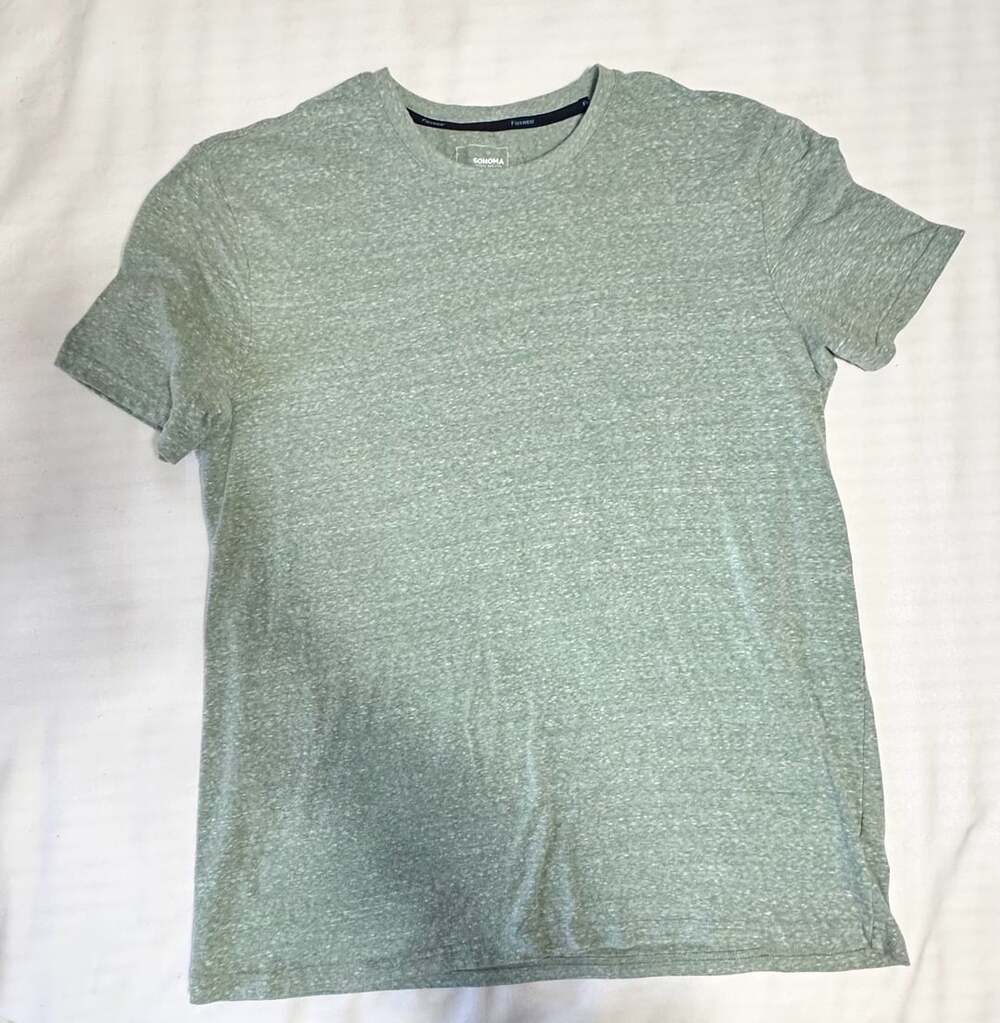 Sonoma Flexwear T-Shirt Size Men’s  L Green Marled Crew